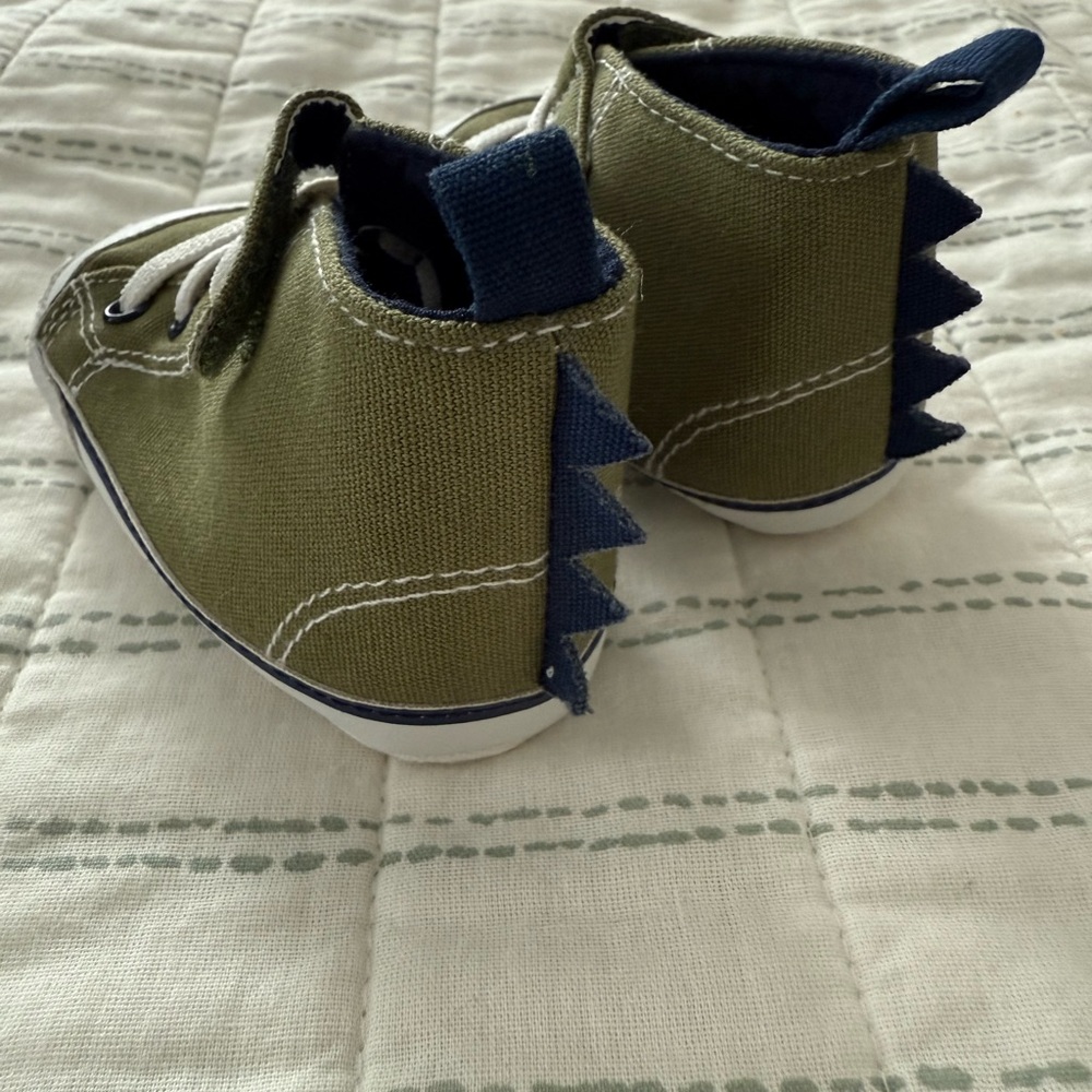 Baby Green Dinosaur Canvas Shoes